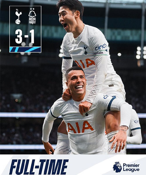 热刺 3 - 1 诺丁汉森林