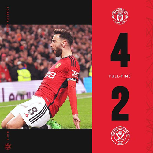 曼联 4 - 2 谢菲尔德联