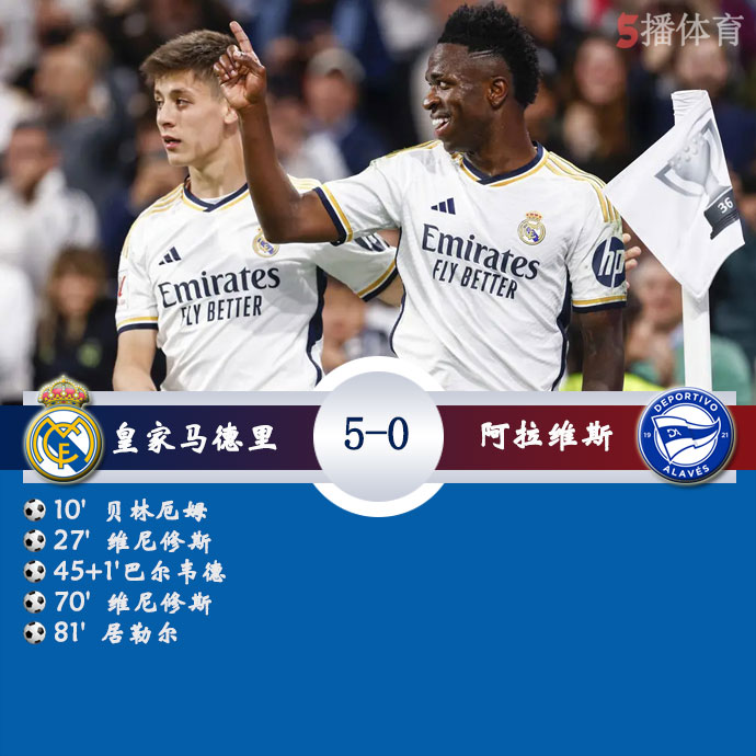皇家马德里 5 - 0 阿拉维斯