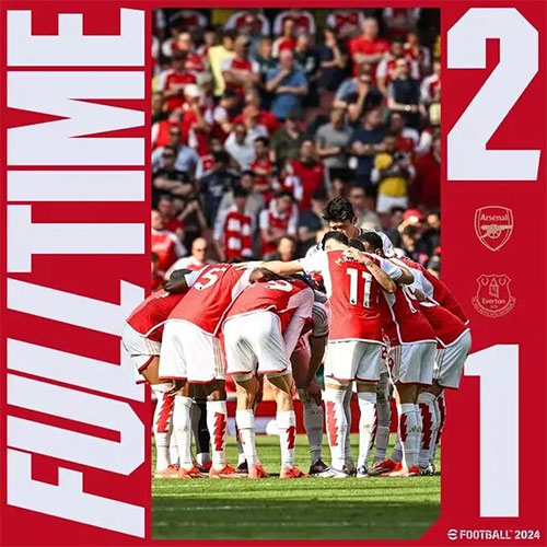 阿森纳 2 - 1 埃弗顿