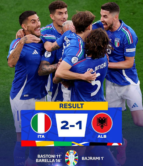 意大利 2 - 1 阿尔巴尼亚