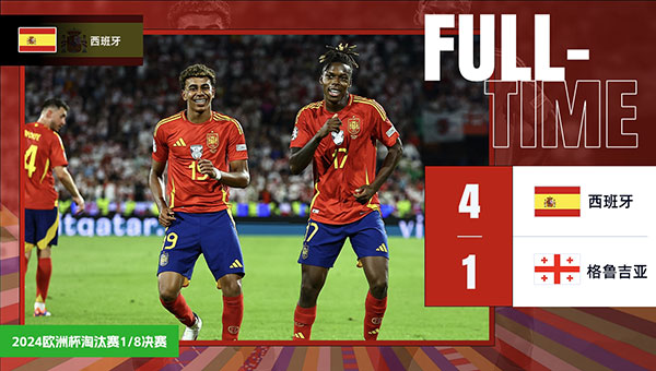 西班牙 4 - 1 格鲁吉亚