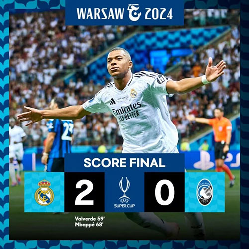 皇家马德里 2 - 0 亚特兰大