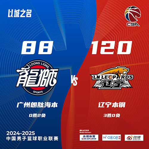 广州 88 - 120 辽宁